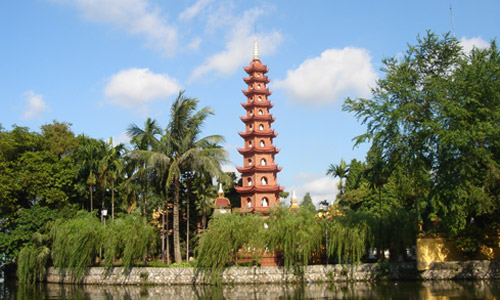 Tran Quoc pagoda on West Lake Hanoi